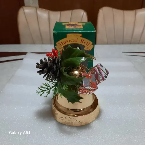 Sino Musical de Natal Decorativo. Sem uso. Na embalagem original.  