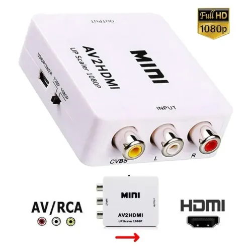 Conversor Adaptador Rca Av P/ Hdmi para tv