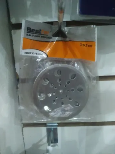 Ralo Inox Redondo Abre E Felha 9,7cm Bfh1153