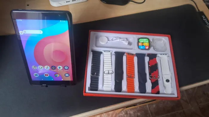 ÚLTIMO PROMOÇÃO!! KIT TABLET ANDROID E SMARTWATCH DE 7 PULSEIRAS!!