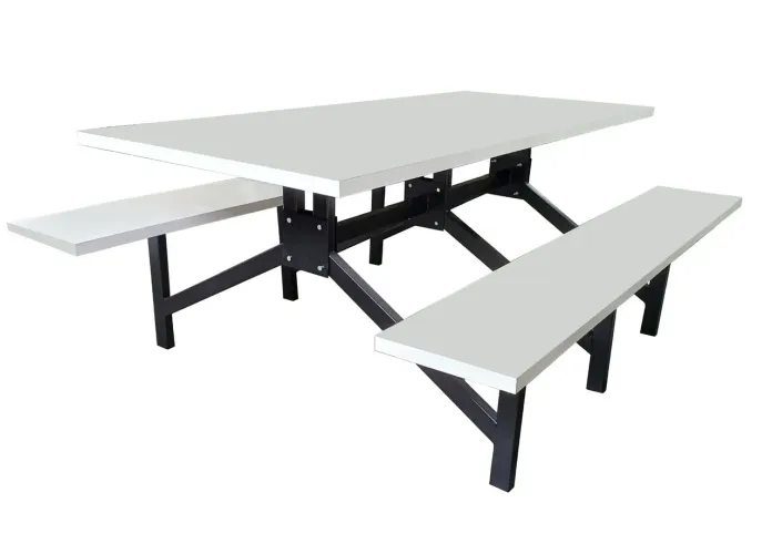 Mesa refeitório industrial, 10 a 12 lugares med.3,m x 1,0m x 80cm alt. fabricação Manaus