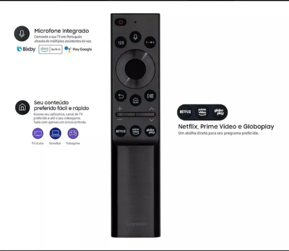 Controle Remoto NOVO Smart Tv Original Samsung 4k Bn59-01363d Com Comando Voz