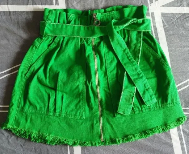 Saia jeans verde Open n.38
