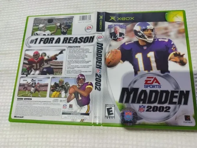 Madden 2002 Nfl Jogo Original Xbox Clássico Com Livreto