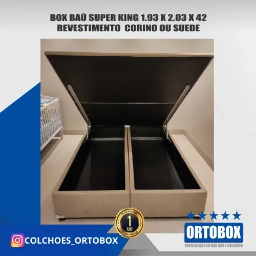 Cama Box Baú Super king blindado e reforçado