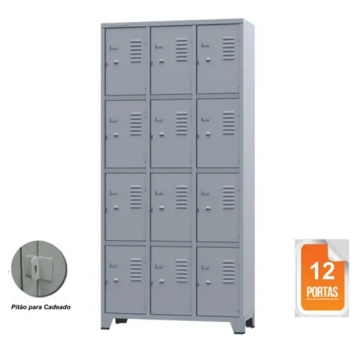 Armário para vestiário 12 portas