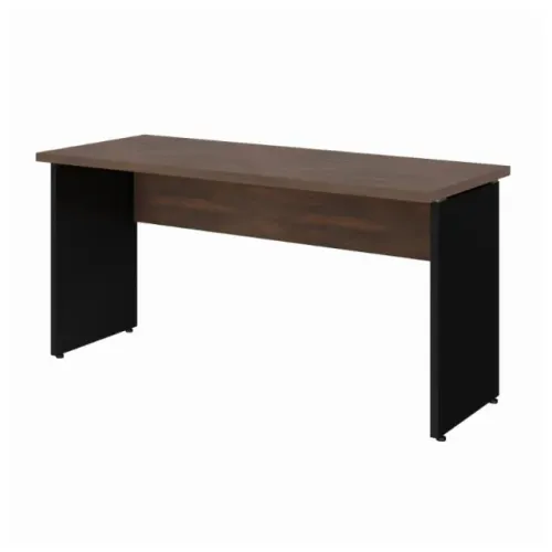 Mesa Escritório 1,50x0,60 m Sem Gavetas Marsala/Preto Design Moderno Firme Econômica 23472