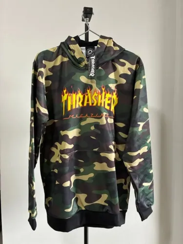 Moletom thrasher magazine flame camuflado