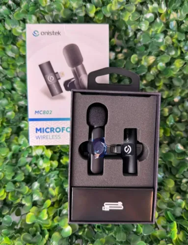 Microfone Lapela Sem Fio Lightning iPhone ONISTEK MC802