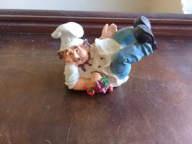 Escultura de Chef Divertido para Decoração