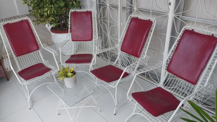 Jogo de cadeiras de terraço com mesinha