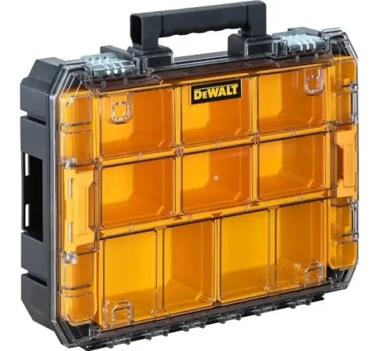 CAIXA ORGANIZADOR C/TAMPA TRANSPARANTE DEWALT TSTAK DWST17805 