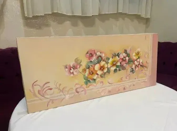 Quadro Pintura em Tela Flores 