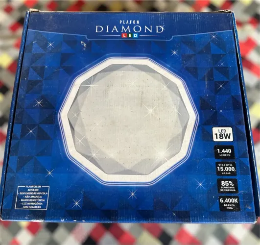 Plafon Luminária Diamond LED 18W Plafon Luminária Diamond LED 18W