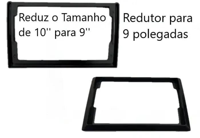 Moldura 2Din de Som Tela Multimídia Adaptador Redutor de10 Polegadas para 9 Polegadas