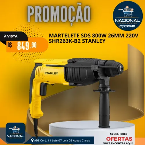 Martelete SDS 800W Com Maleta 220V SHR263K-B2 Stanley