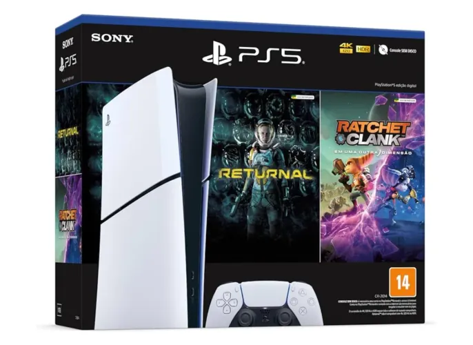 PlayStation 5 Digital Edition  e um controle sem fio