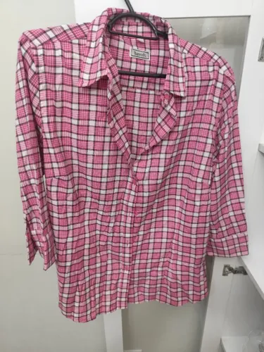 Camisa Xadrez Rosa M