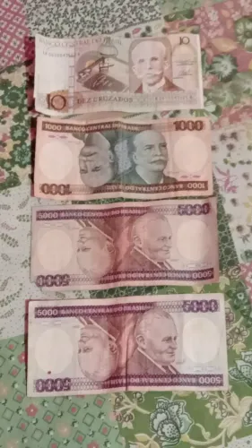  Notas De Cruzados E Cruzeiros - 4 UN (Usadas) *Não Uso OLX Pay.