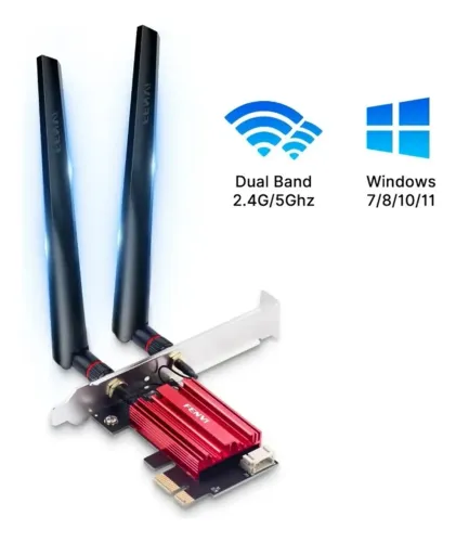 Adaptador De Rede Wi-fi 1200mbps Bluetooth 4.0 2.4/5ghz Pcie