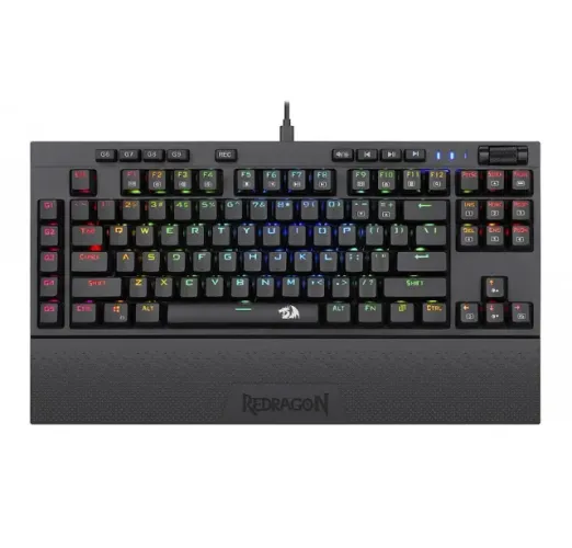 Teclado Óptico 80% Redragon Broadsword Pro Black RGB Switch Blue - WZetta