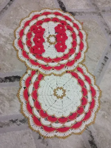 Jogo Americano Crochê Turco Redondo