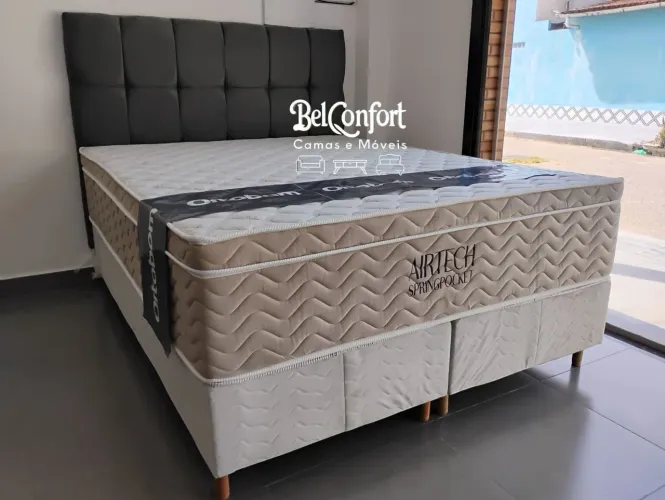CAMA QUEEN AIRTECH ORTOBOM 1 ANO DE GARANTIA NOVA E LACRADA DE FÁBRICA