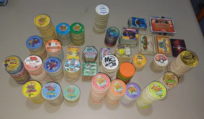 Tazos, cards, itens Elma Chips