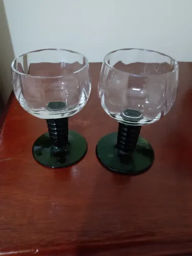 Par de cálices de cristal