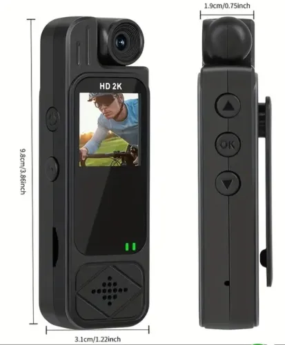 Mini Câmera Corporal 2K Portátil - Faça Vídeos Incríveis!