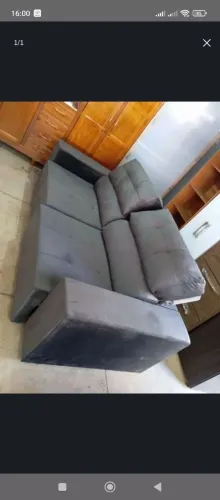 Sofá Retrátil 3 lugares cinza 2 mt