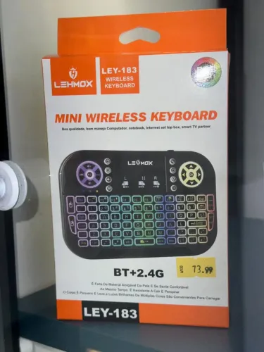 MINI TECLADO USB/BLUETOOTH COM LED RGB