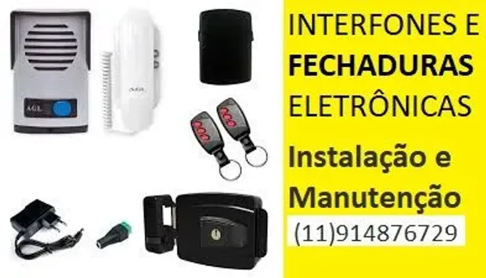 Interfones e fechaduras eletrônicas
