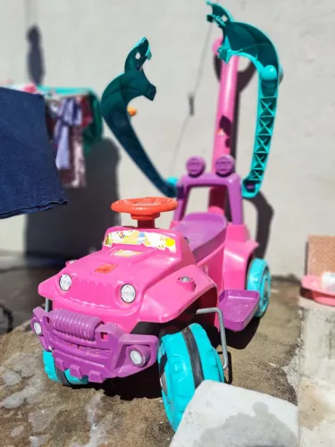 carrinho de passeio e andador baby banjipe rosa