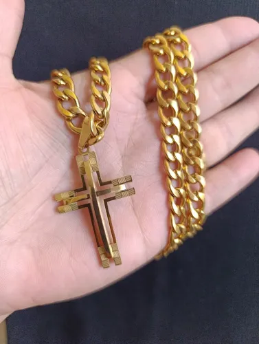 Cordão banhado a ouro 18k