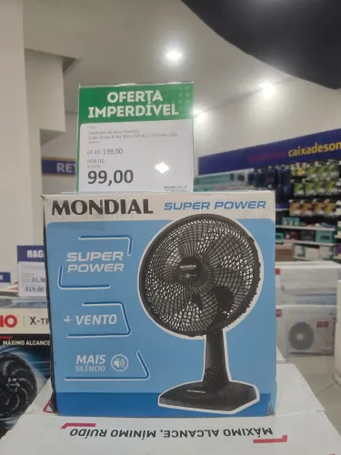 Ventilador de mesa mondial 