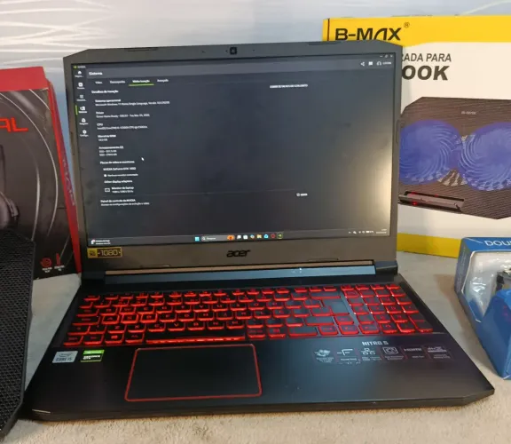 ACER NITRO 5 (GTX 1650 + 16GB RAM + SSD 249GB + HD 1TB)