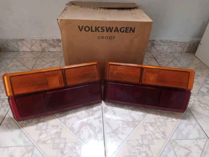 Par de lanterna bi color gol bx novas originais vw
