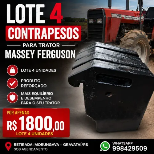 Lote 4 contrapesos dianteiros massey Ferguson