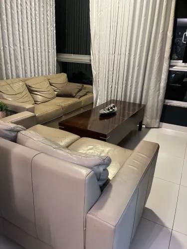 Conjunto de Sofás em Couro Legítimo ? 3 e 2 Lugares Conjunto de 2 sofás em couro legítimo