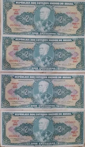 Vendo cédula de dois cruzeiros de Duque de Caxias