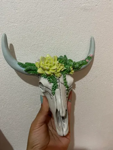 Decoração de parede de crânio de touro