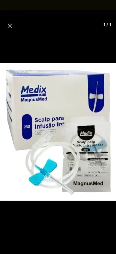 Escalpe descartavel 23g 100 unidades