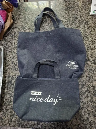 Conjunto de bolsa e lancheira jeans