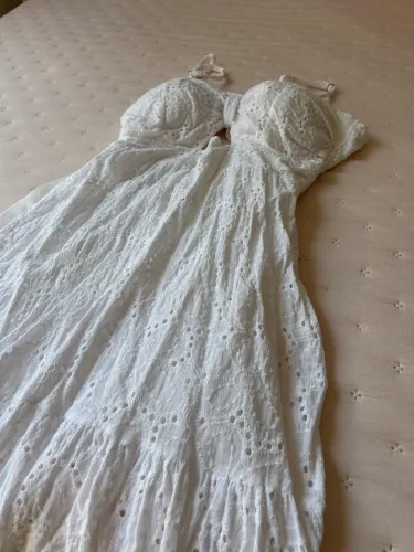 Vestido midi branco 