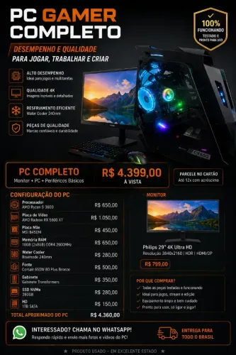 Pc gamer montado