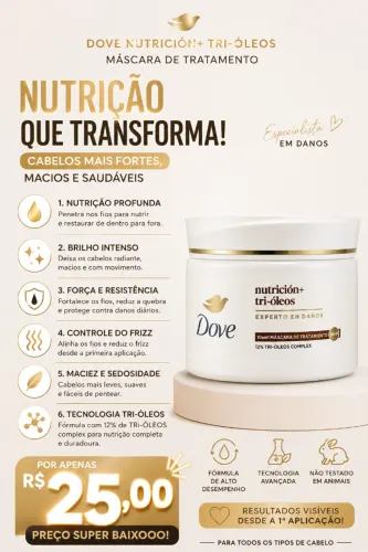 Mascara de cabelo Dove