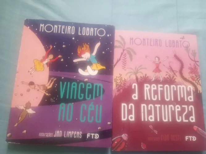 Kit de livros de Monteiro Lobato, Viagem ao céu,A reforma da natureza 