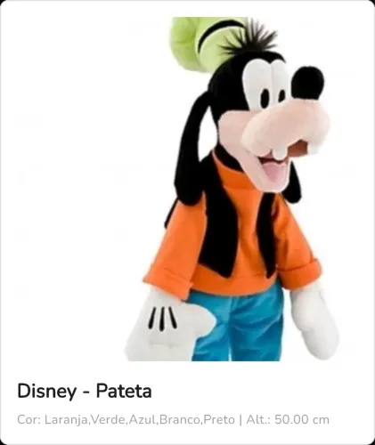 Boneco Pelúcia Pateta Disney Original