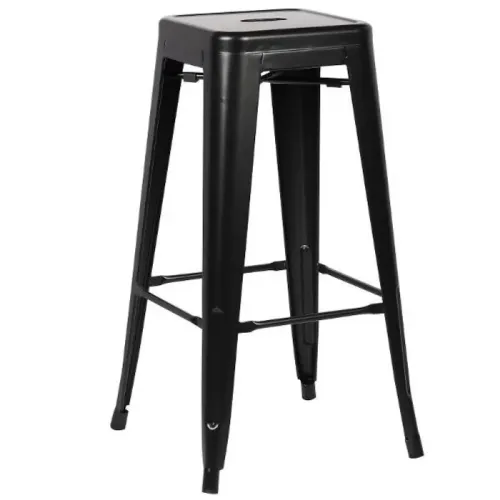 2 Banquetas Altas Iron Industrial Preta